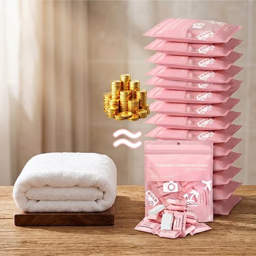 AirTowel – Disposable Compressed Travel Towel Set