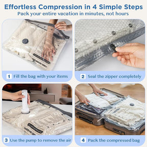 PackEase – Cordless Travel Storage Vacuum Bags