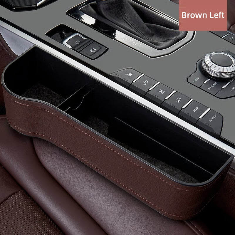 DriveMate – Multi Pocket Leather Car Seat Storage Organizer