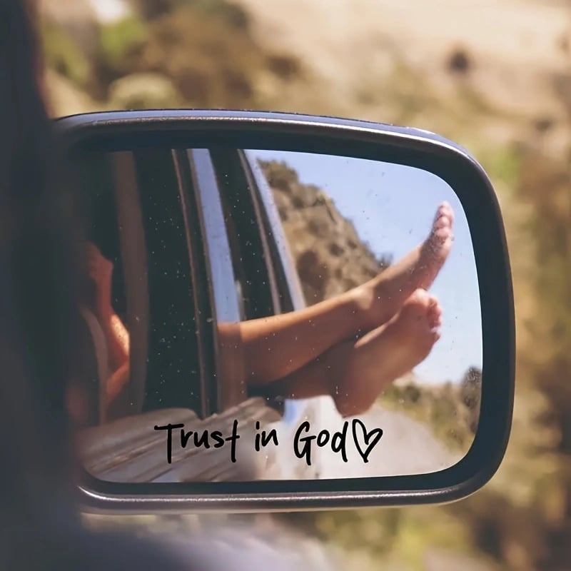 DivineRide – God Car Rearview Mirror Sticker