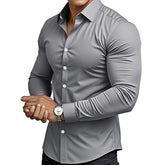 EternaStyle – Elegant Lapel Long Sleeve Shirt