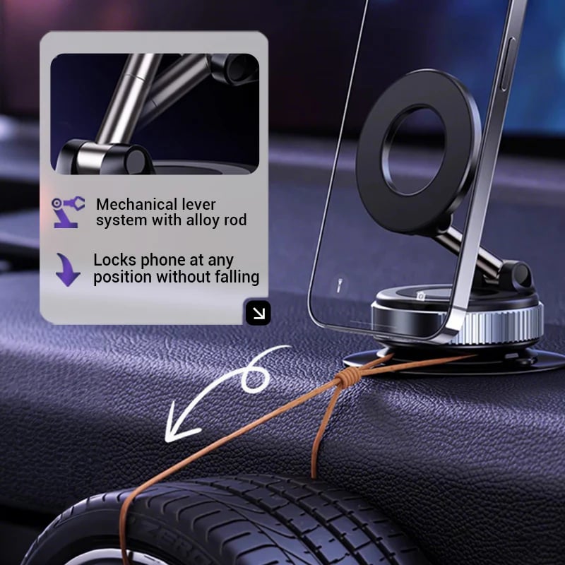SpinGrip – 360° Magnetic Car Phone Mount