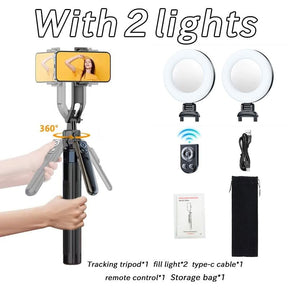 TrackPro – 360° Auto Face Tracking Selfie Stick Tripod