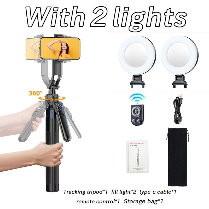 TrackPro – 360° Auto Face Tracking Selfie Stick Tripod