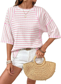 EasyStripe – Relaxed Fit Striped Crewneck Tee