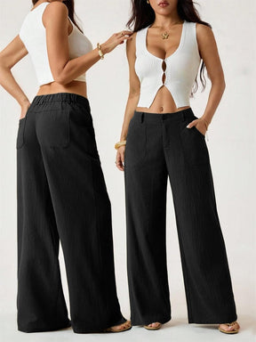Linenora – Summer Cotton-Linen Palazzo Pants