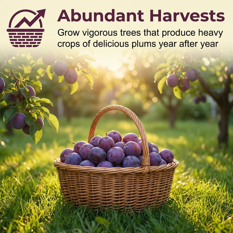 PureHarvest – Heirloom Non-GMO Grafted Plum Tree Sapling