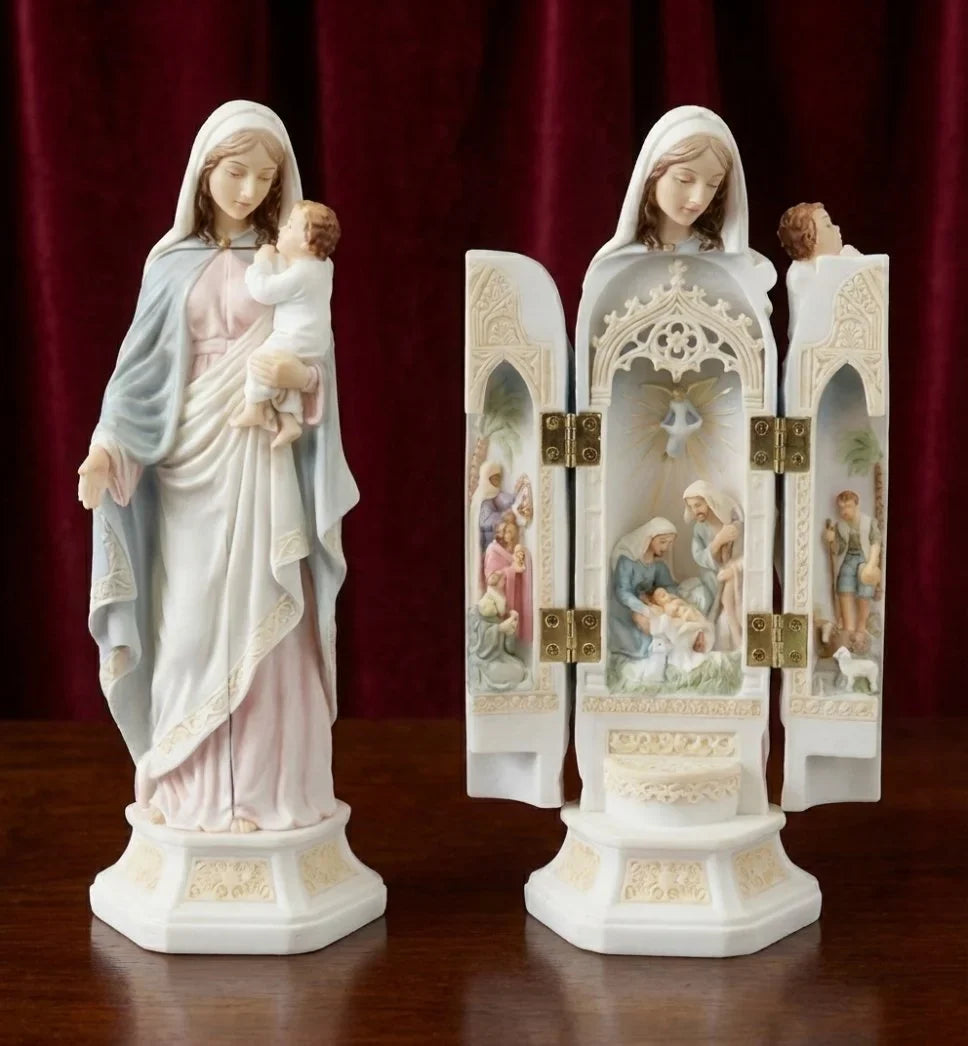 Celestial Birth - Renaissance Nativity Triptych