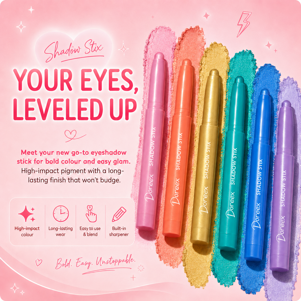 ColorLuxe – Rich Pigment Waterproof Eyeshadow Stick