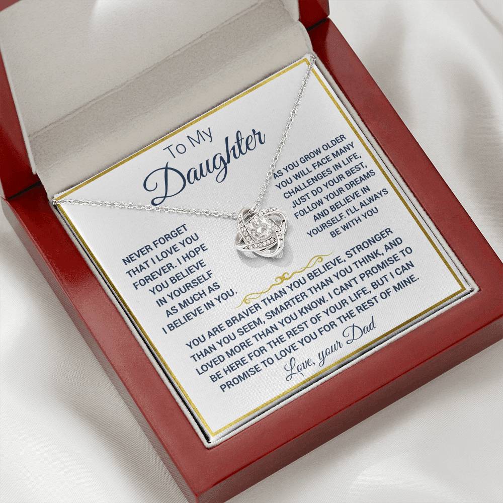 ForeverBond – To My Daughter Love Knot Necklace