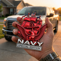 NavyHonor – Navy Veteran Metal Auto Emblem