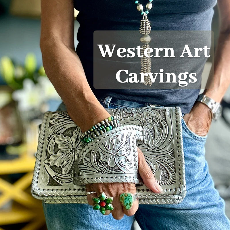 LuxeBlossom – Silver Flower Dance Western Style Clutch