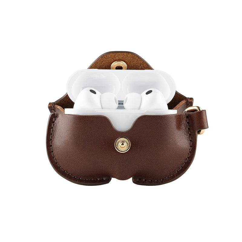 LuxeShield – Premium Genuine Leather AirPods Protective Case