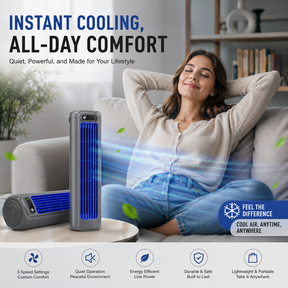 BreezeDock – Rechargeable Personal Air Cooling Fan