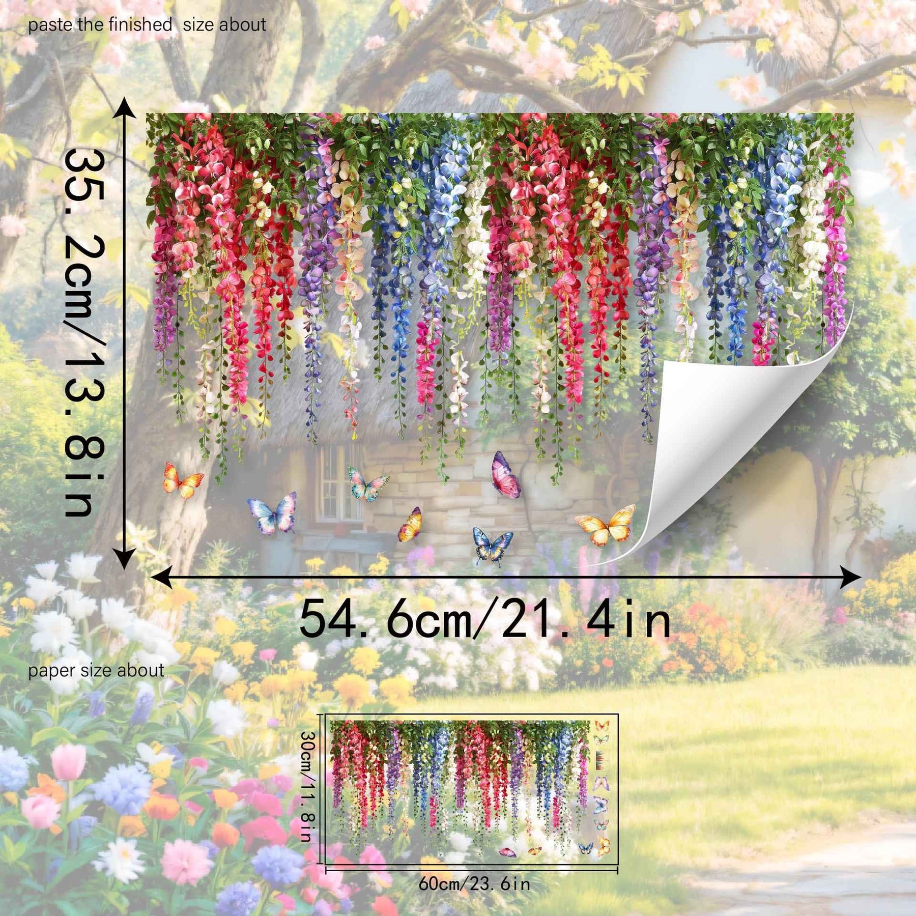 FloraGlow – Vibrant Flower Bouquet Window Sticker