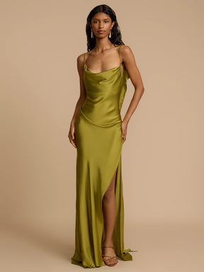 VelvetGrace – Elegant Comfort Slit Maxi Dress