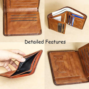 LumeVault – Premium Top-Grain Leather Security Wallet