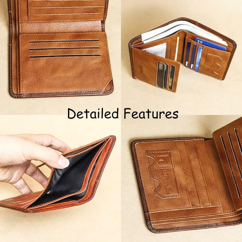 LumeVault – Premium Top-Grain Leather Security Wallet