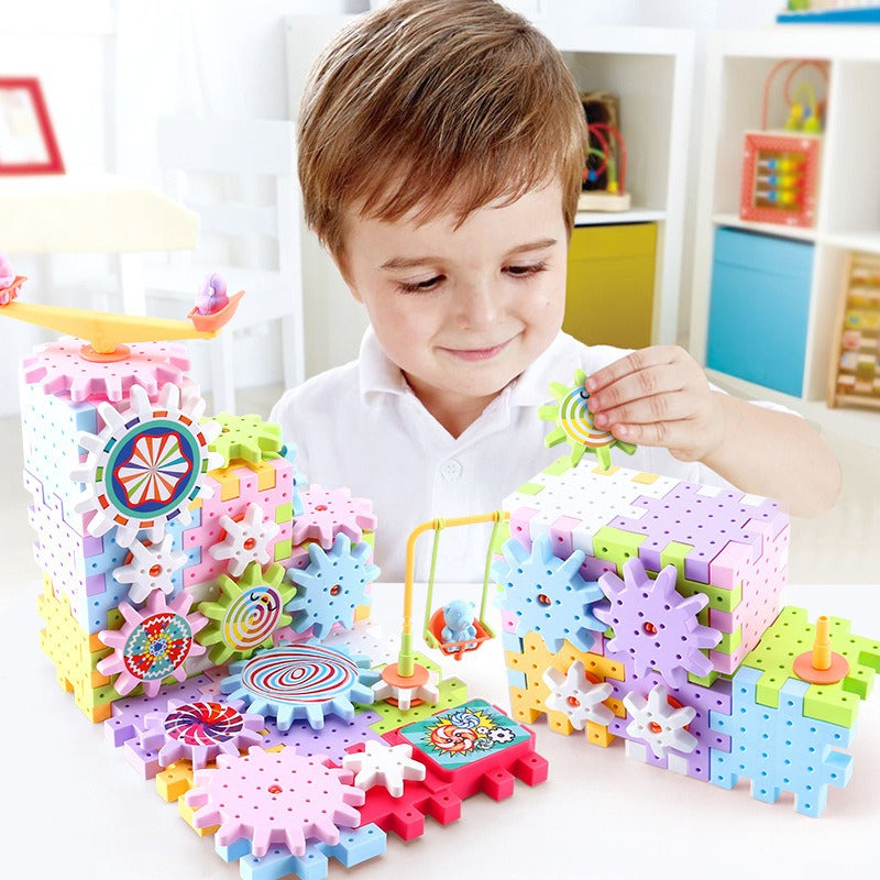 BrainBoost Builders – Montessori Gear Blocks
