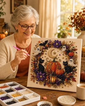 SpookyShimmer – Halloween Pearl Canvas