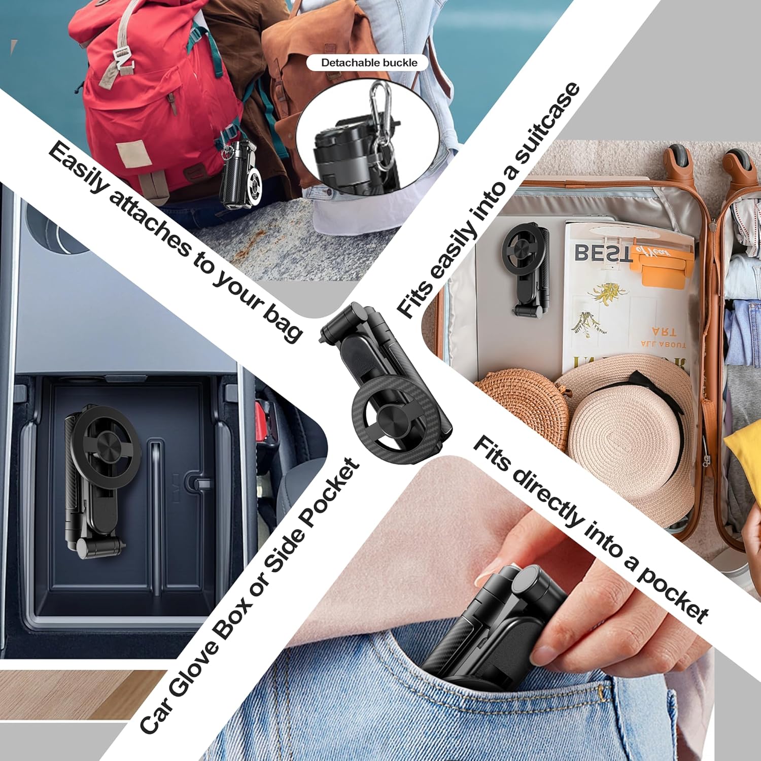 SnapPro – 4-in-1 Multifunctional Magnetic Mini Selfie Stick