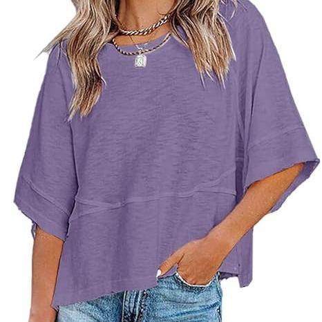 PureEase – Oversized Crewneck Comfort Summer Top