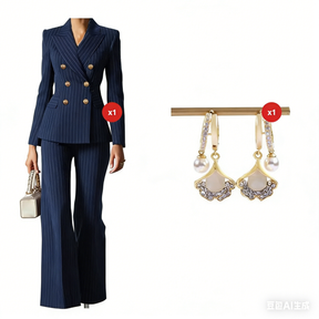 FemmeLine – Women’s Tailored Pinstripe Suit