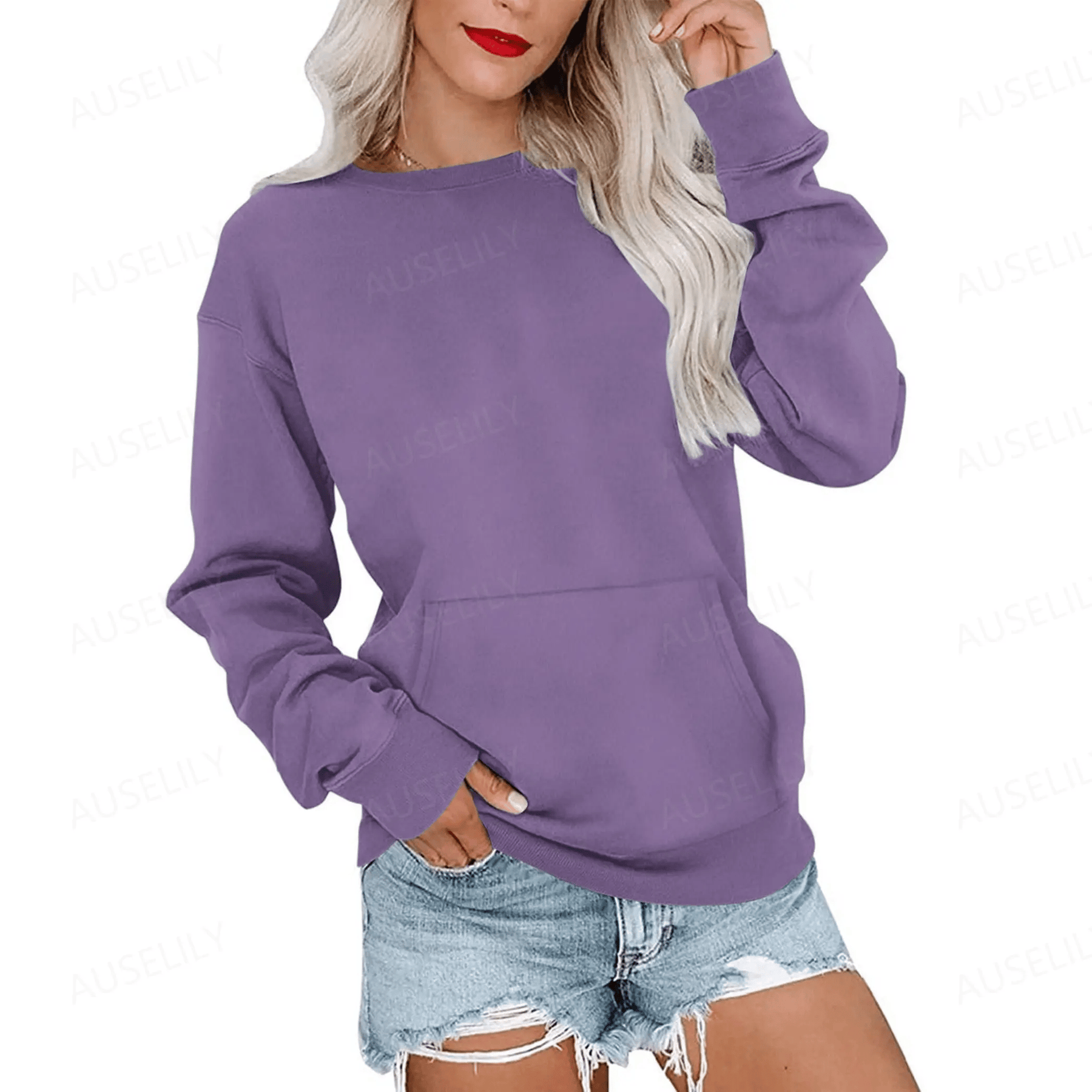 CozyCore – Women’s Crewneck Hoodless Sweatshirt