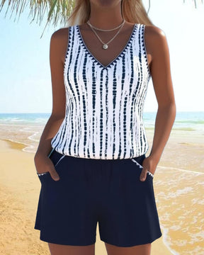 CoastalEase Tankini – Vacation Swimwear