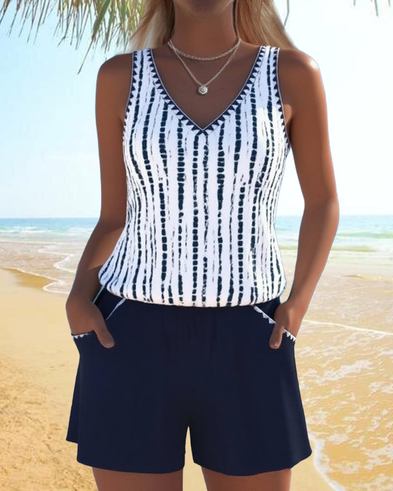 CoastalEase Tankini – Vacation Swimwear