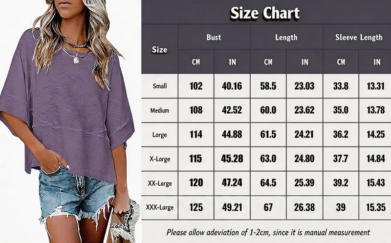 PureEase – Oversized Crewneck Comfort Summer Top