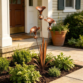 EmberPetal – Handcrafted Copper Lily Accent