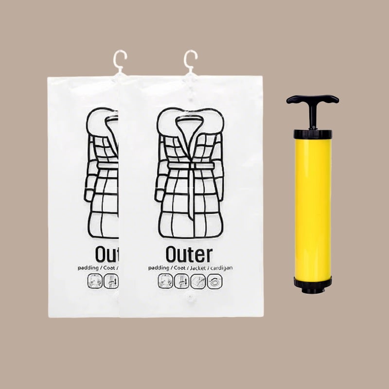 VacuHang – Space-Saving Hanging Vacuum Storage Bags