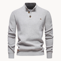 Ashton Button Mockneck Sweater | Lupi