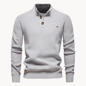 Ashton Button Mockneck Sweater | Lupi