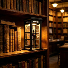 NoirBooth Glow - Vintage Phone Booth Ambient Lamp