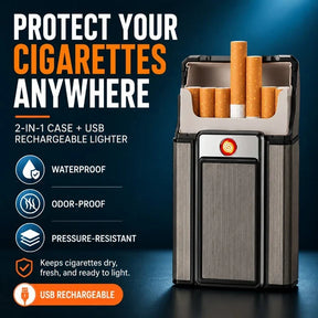 IgniteCase – 2 In 1 Cigarette Holder with USB Rechargeable Lighter