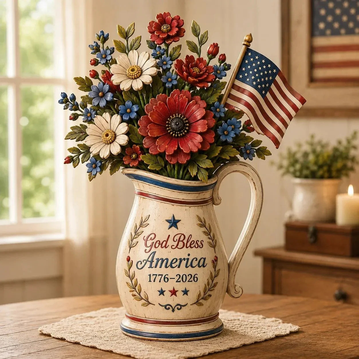 LibertyBloom – America 250th Anniversary Floral Keepsake