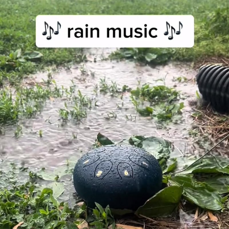 DrizzleTune – Outdoor Rain Music Drum Decor