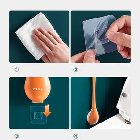 CleanFlow – Flexible Silicone Toilet Brush Set