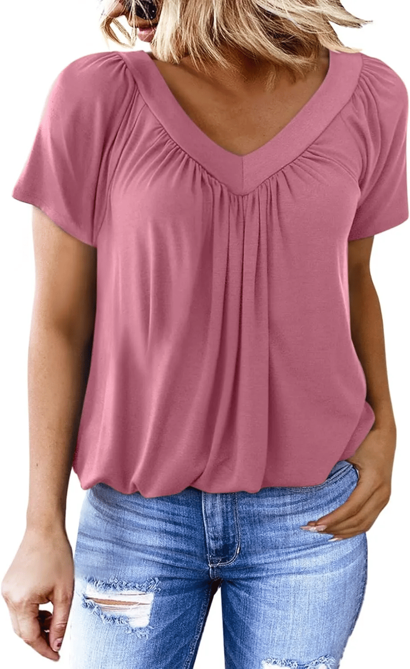 AuraFit | Classic Women’s V-Neck Casual Tee