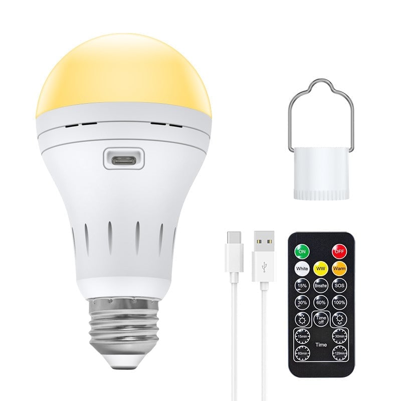 BrightEase – Rechargeable LED Bulb with Remote Control