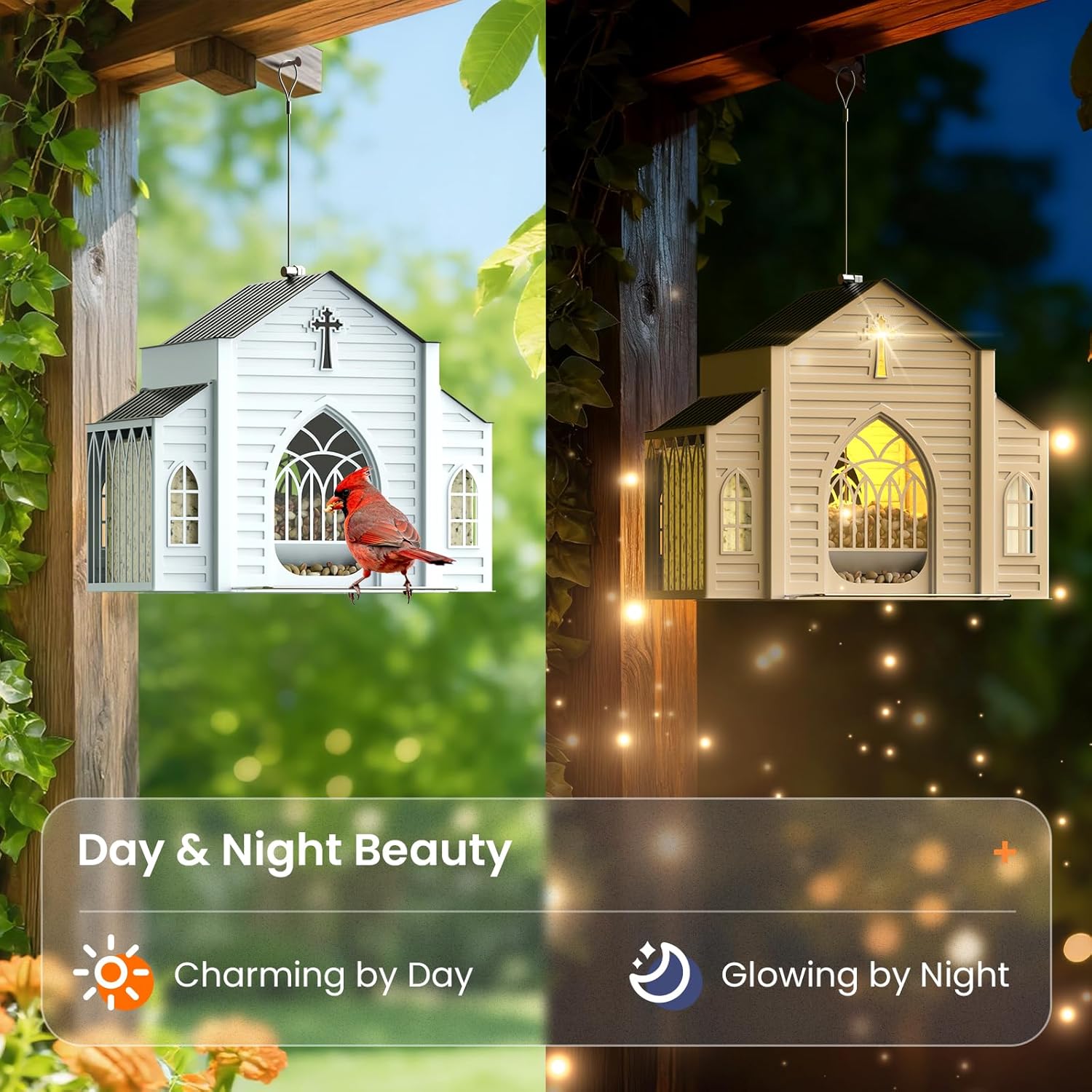 FeatherGlow – Solar Powered Light Up Bird Feeder