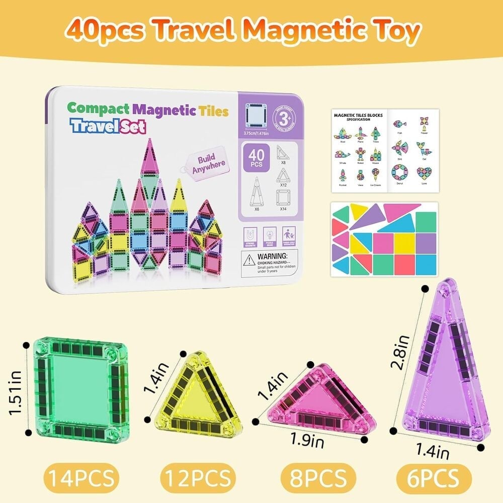 MagnaBuild – Magnetic Tiles Building Blocks Set