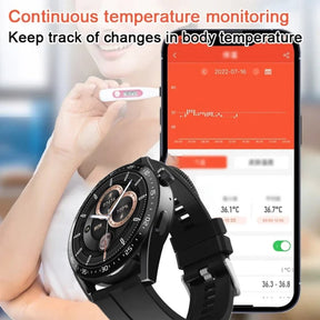 🔥HW Painless Blood Glucose ALL DAY Monitoring Smart Bluetooth Watch