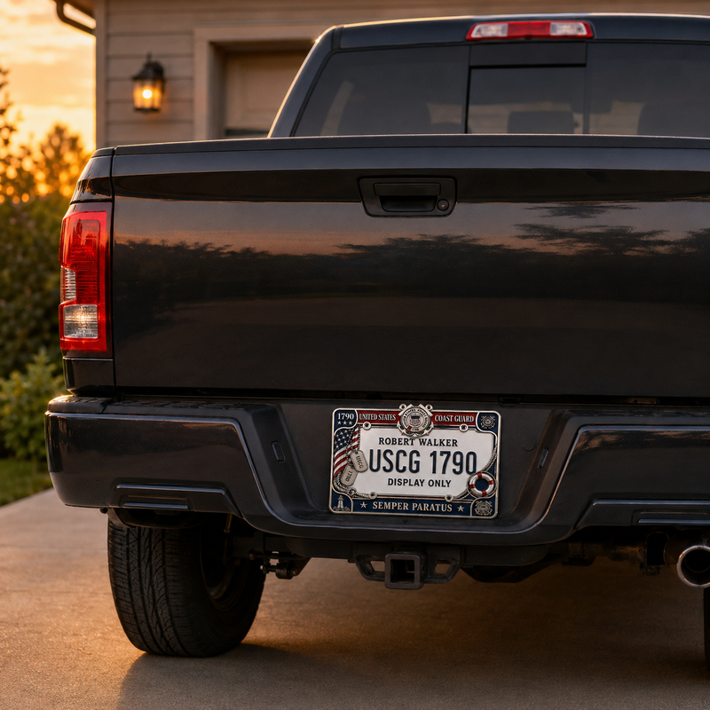 HonorDrive – Premium Coast Guard Heritage License Plate Frame