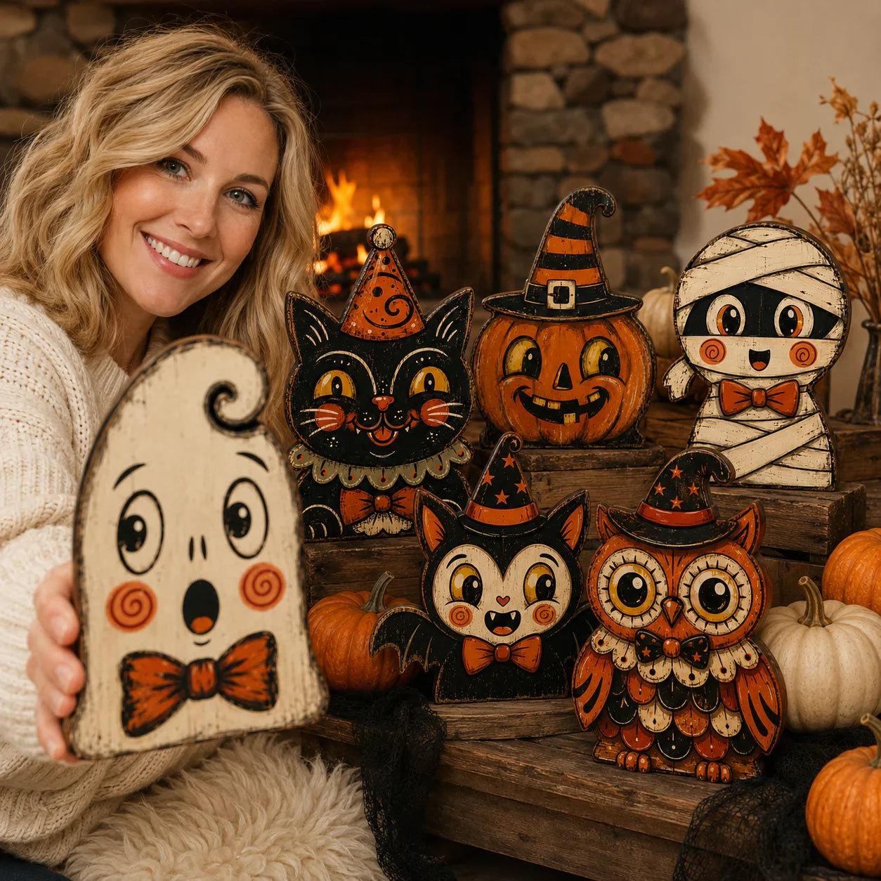 HarvestHeirloom – Vintage Holiday Wooden Figurine Collection