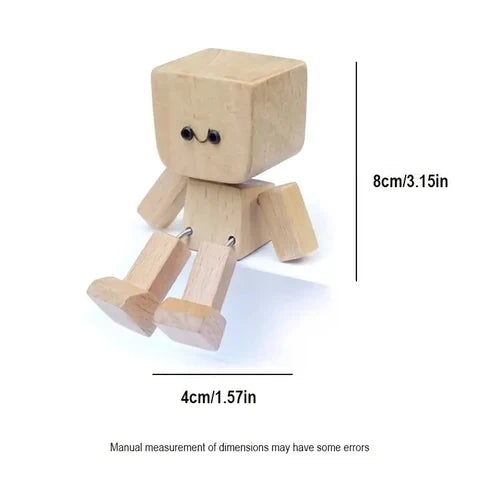 WoodyBuddy | Cute Wooden Bobblehead Dashboard Decor