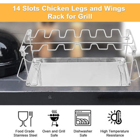 GrillNest – Foldable BBQ Drumstick Rack
