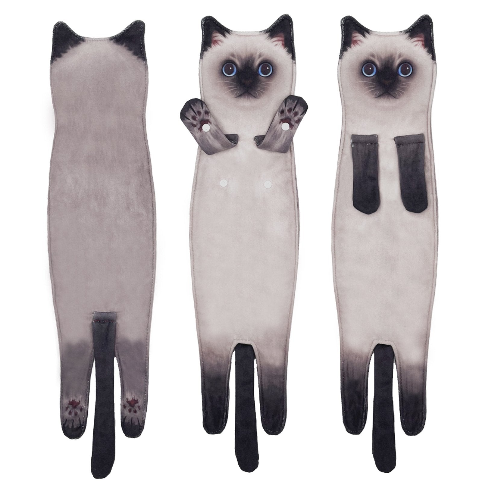 PurrfectlyClean – Humorous Cat Print Hand Towels